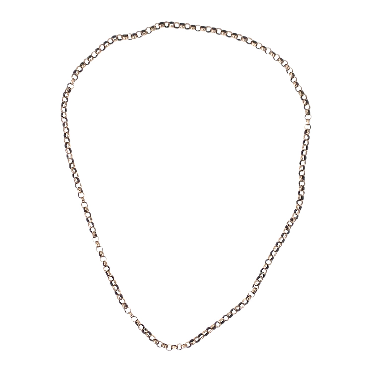 Sold at Auction: A 9ct GOLD BELCHER CHAIN NECKLACE. Weight 7.1g. Length  50cm.